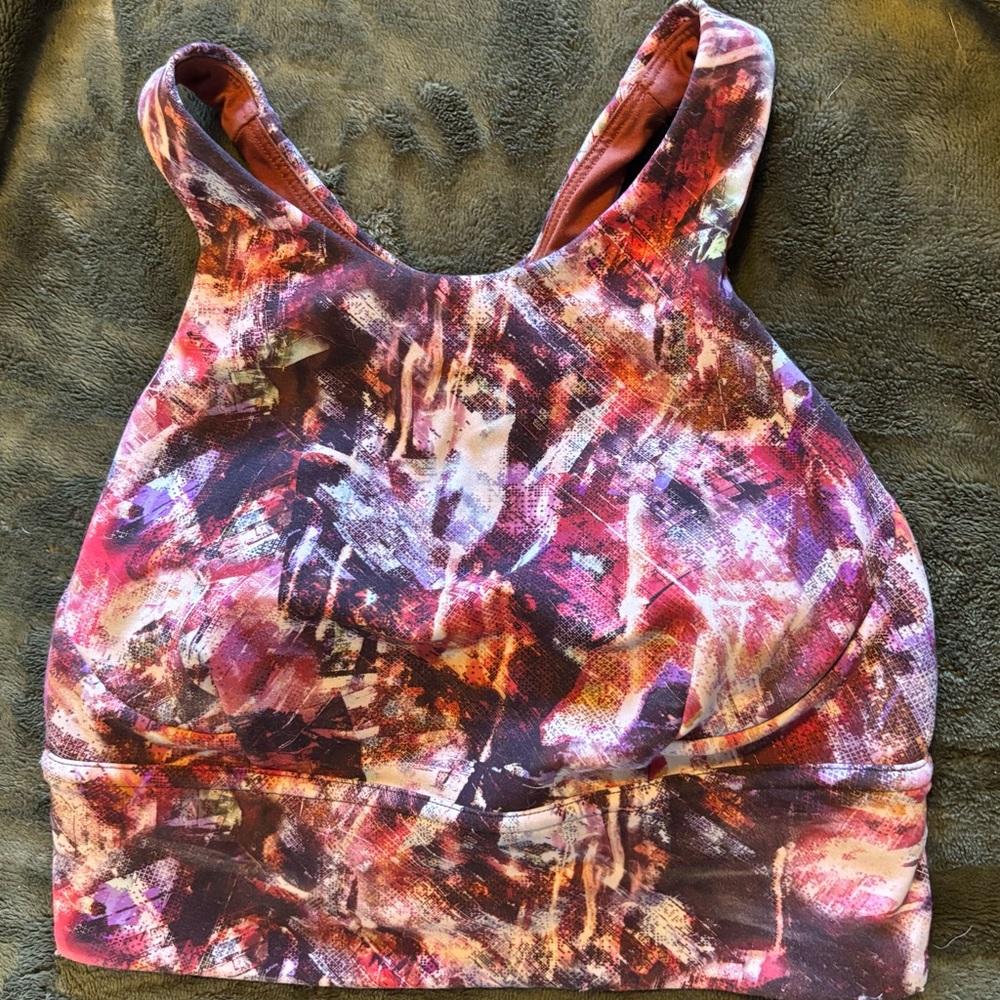 Lululemon Wunder Train Long-Line Bra in “Urbantricity Multi”, Size 4
